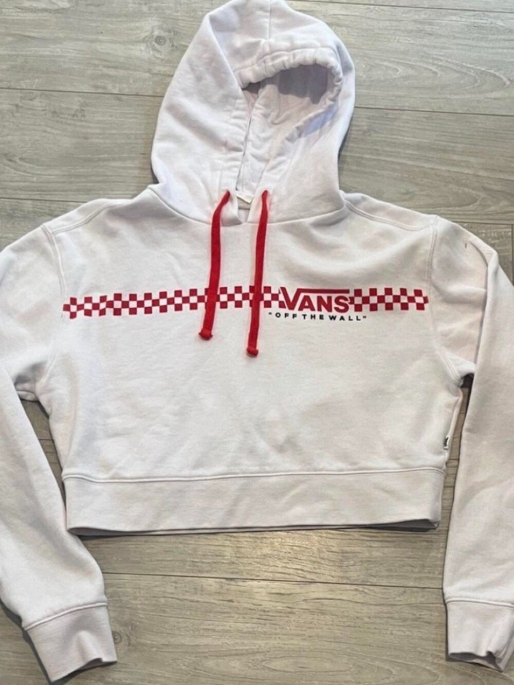 Vans Women's White and Pink Hoodie